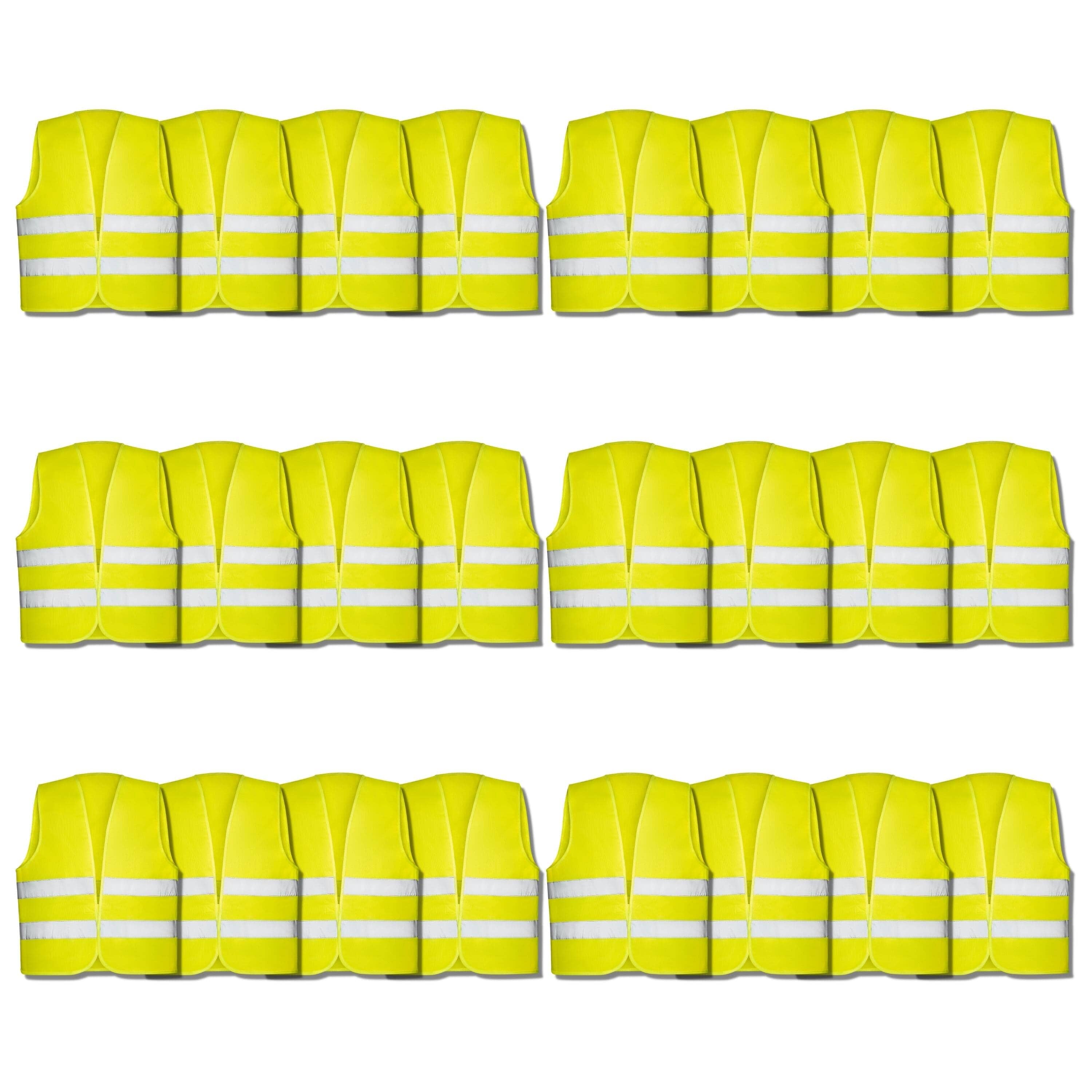Warnwesten orange oder gelb EN ISO 20471 - PKW Pannenweste 2023 Unfallweste Sicherheitsweste reflektierend LKW, Motorrad, Baustellenfahrzeuge