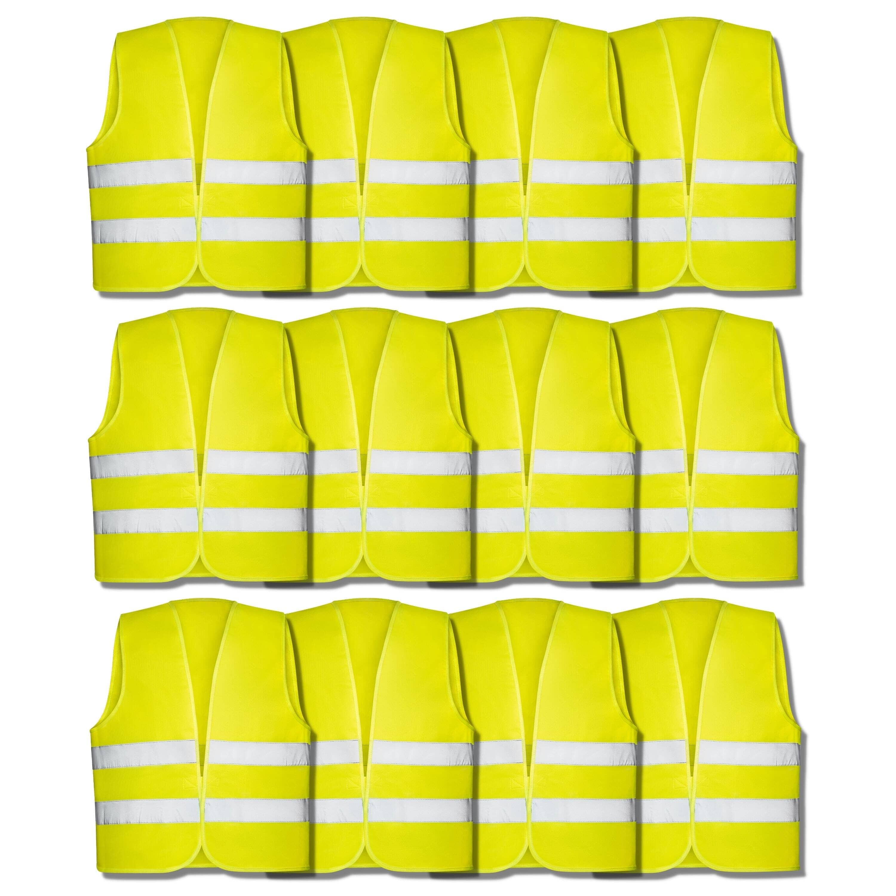 Warnwesten orange oder gelb EN ISO 20471 - PKW Pannenweste 2023 Unfallweste Sicherheitsweste reflektierend LKW, Motorrad, Baustellenfahrzeuge