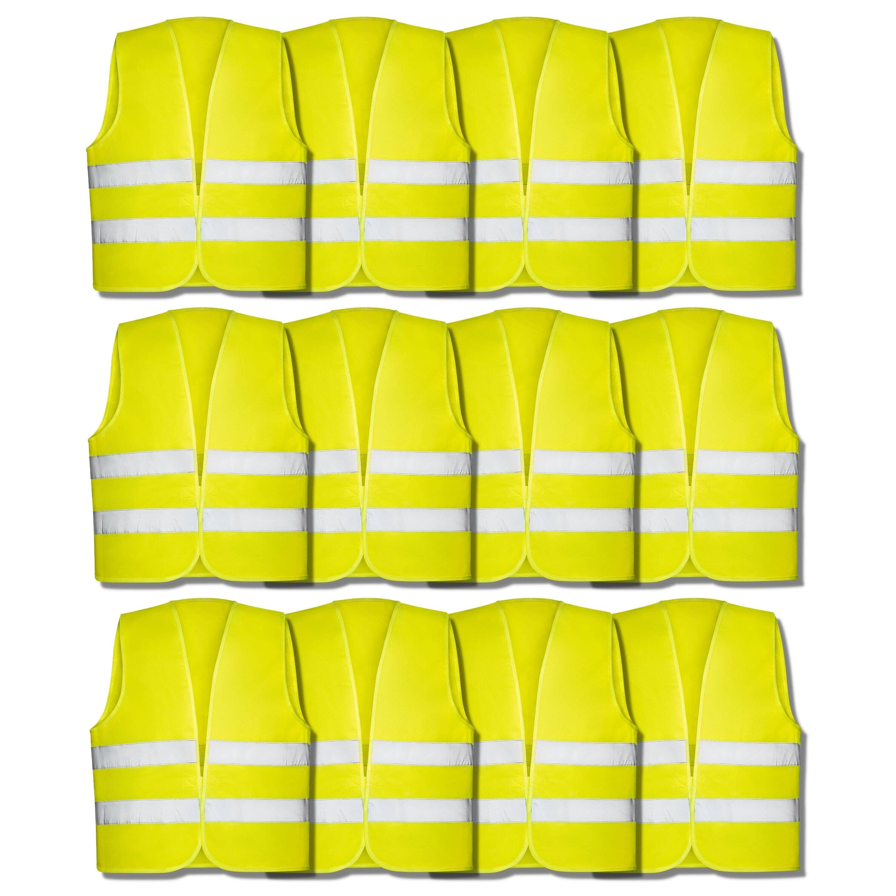 Warnwesten orange oder gelb EN ISO 20471 - PKW Pannenweste 2023 Unfallweste Sicherheitsweste reflektierend LKW, Motorrad, Baustellenfahrzeuge