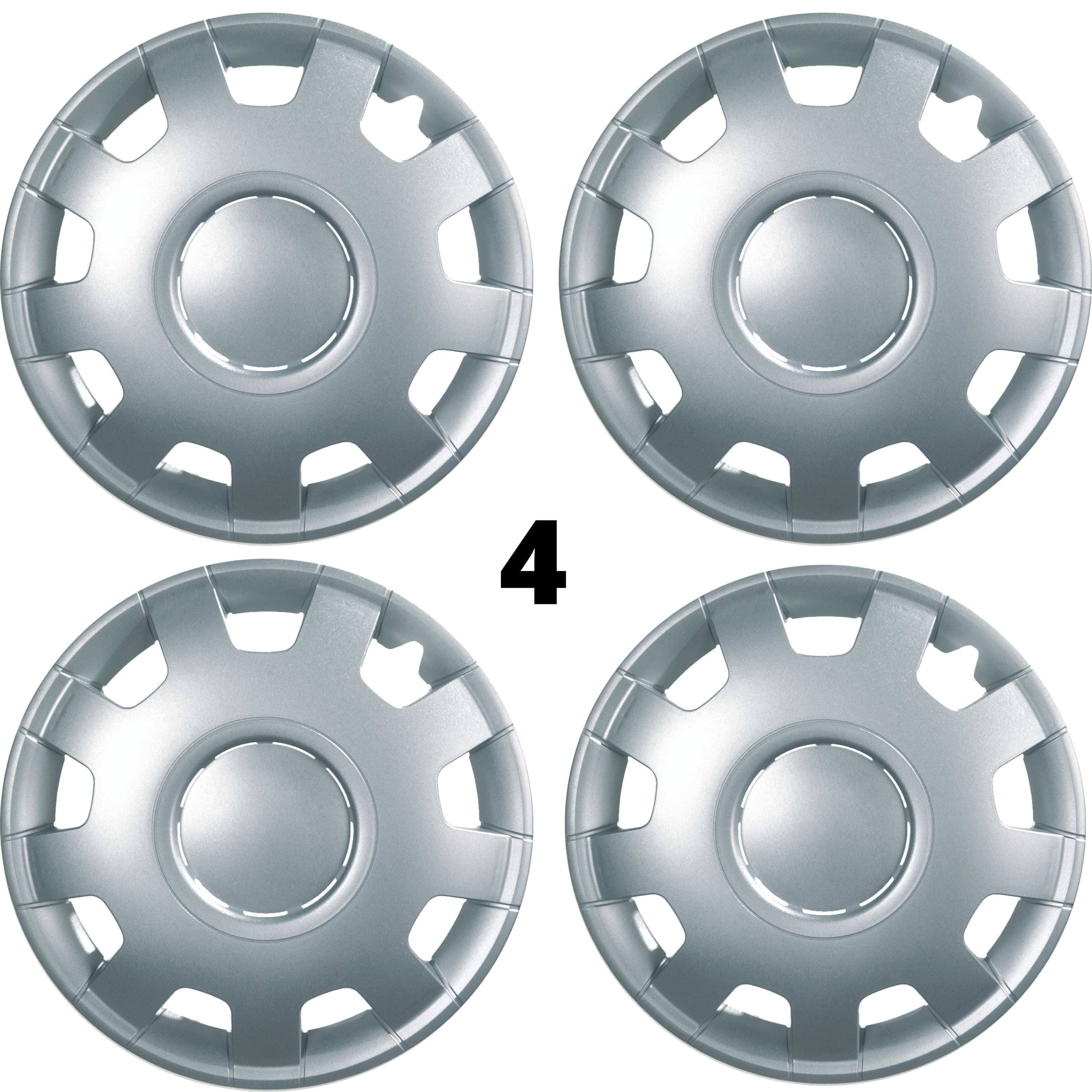 Radkappen silber - 4 Stück Alfa Radzierblenden für Stahlfelgen 13-16 Zoll