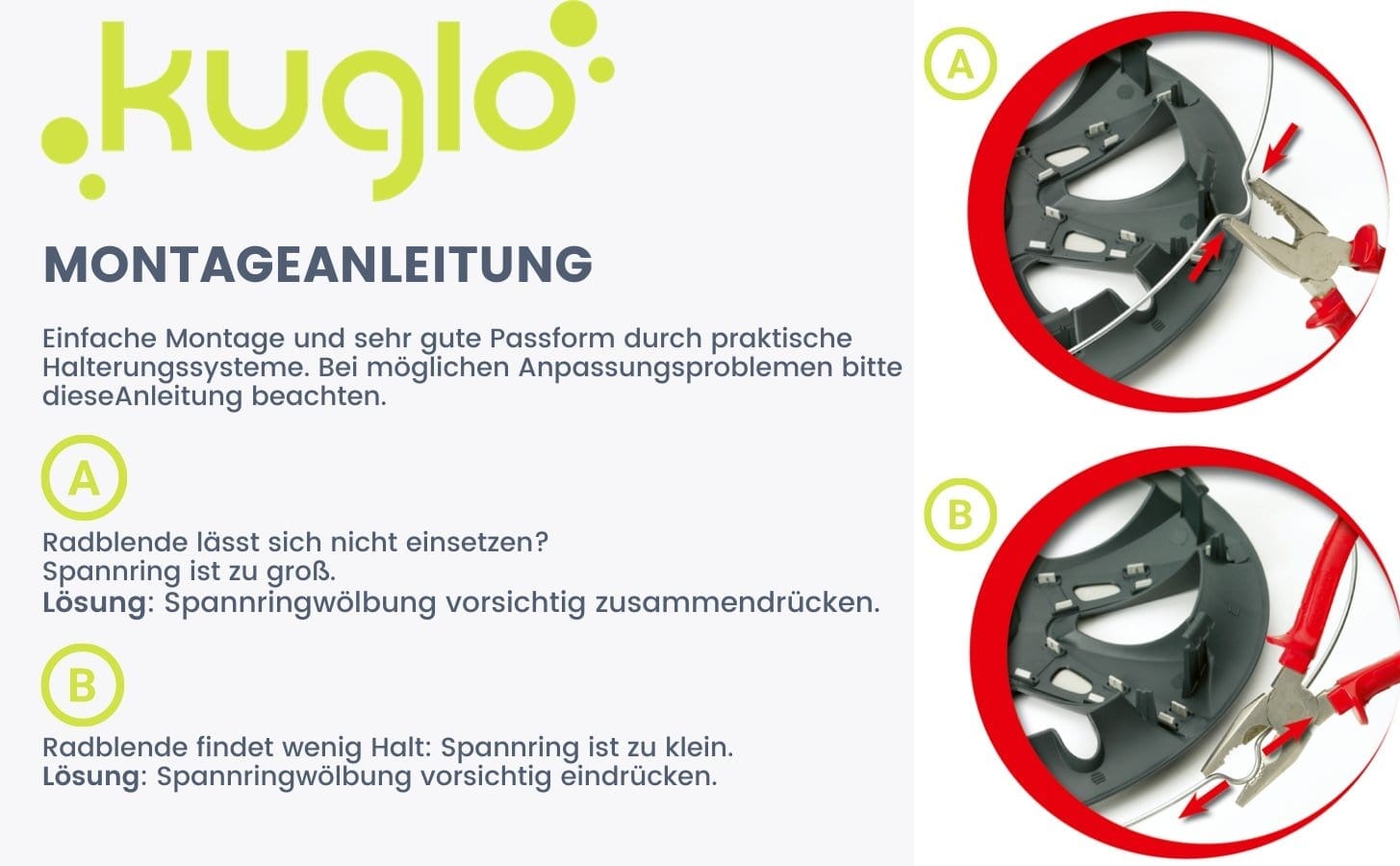 Radkappen silber - 4 Stück Arrow Nylon Radzierblenden für Stahlfelgen 14-16 Zoll
