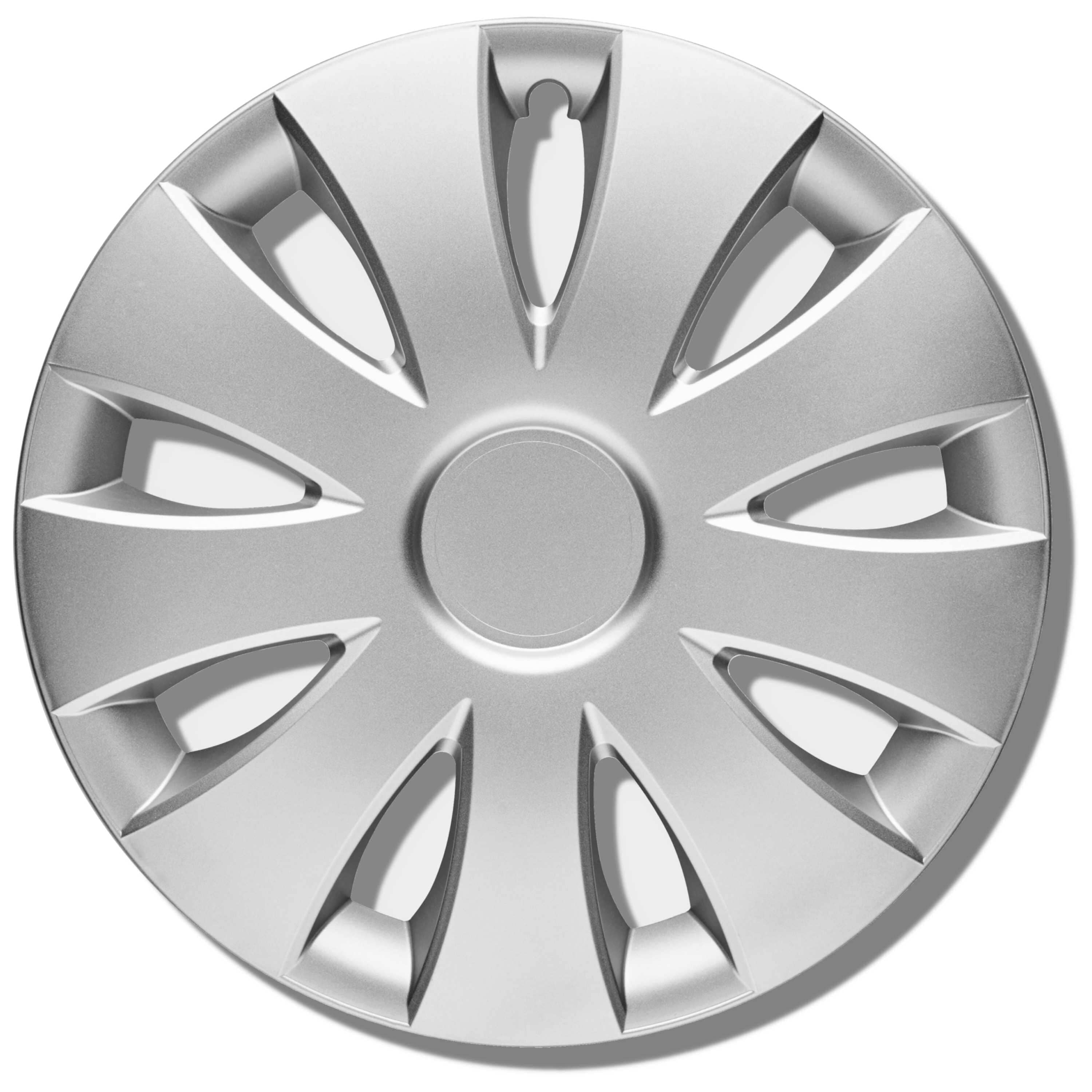 Radkappen silber oder schwarz - 4 Stück Aura Radzierblenden für Stahlfelgen 13-16 Zoll