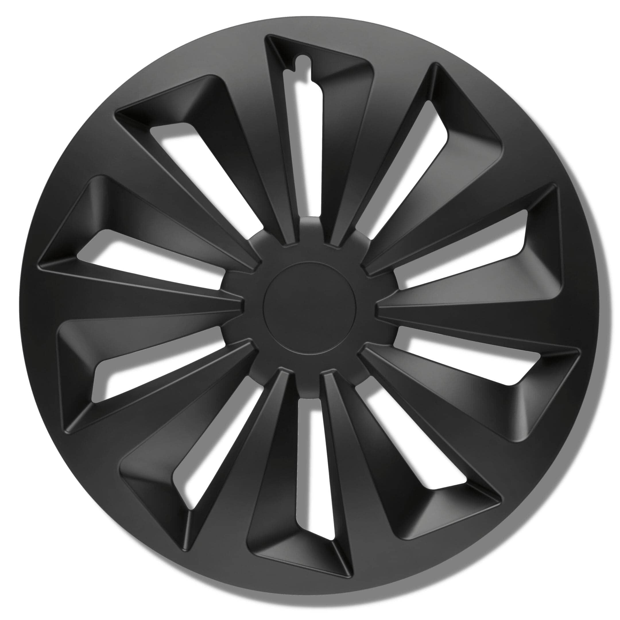 Radkappen silber oder schwarz - 4 Stück Rock Fox Radzierblenden für Stahlfelgen 13-16 Zoll