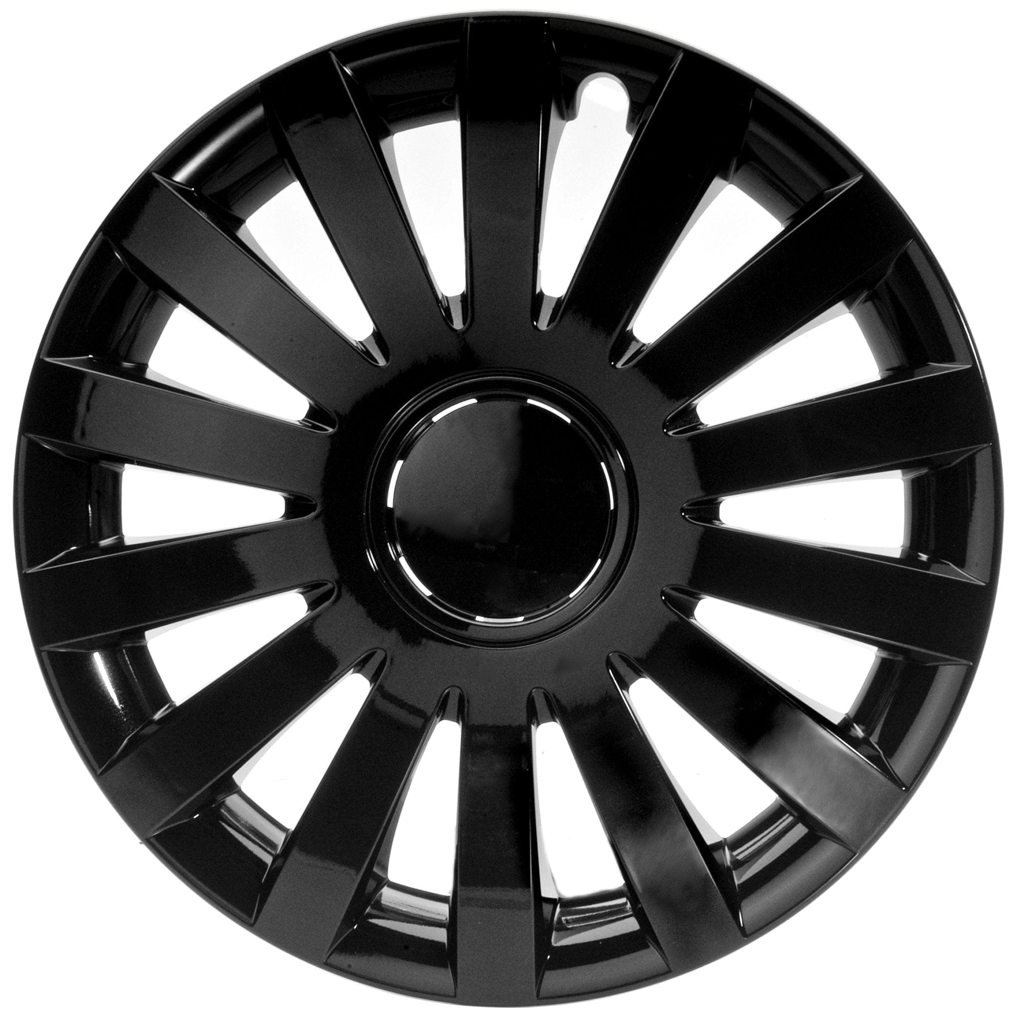 Radkappen silber-schwarz-grau - 4 Stück Wind Radzierblenden für Stahlfelgen 13-16 Zoll