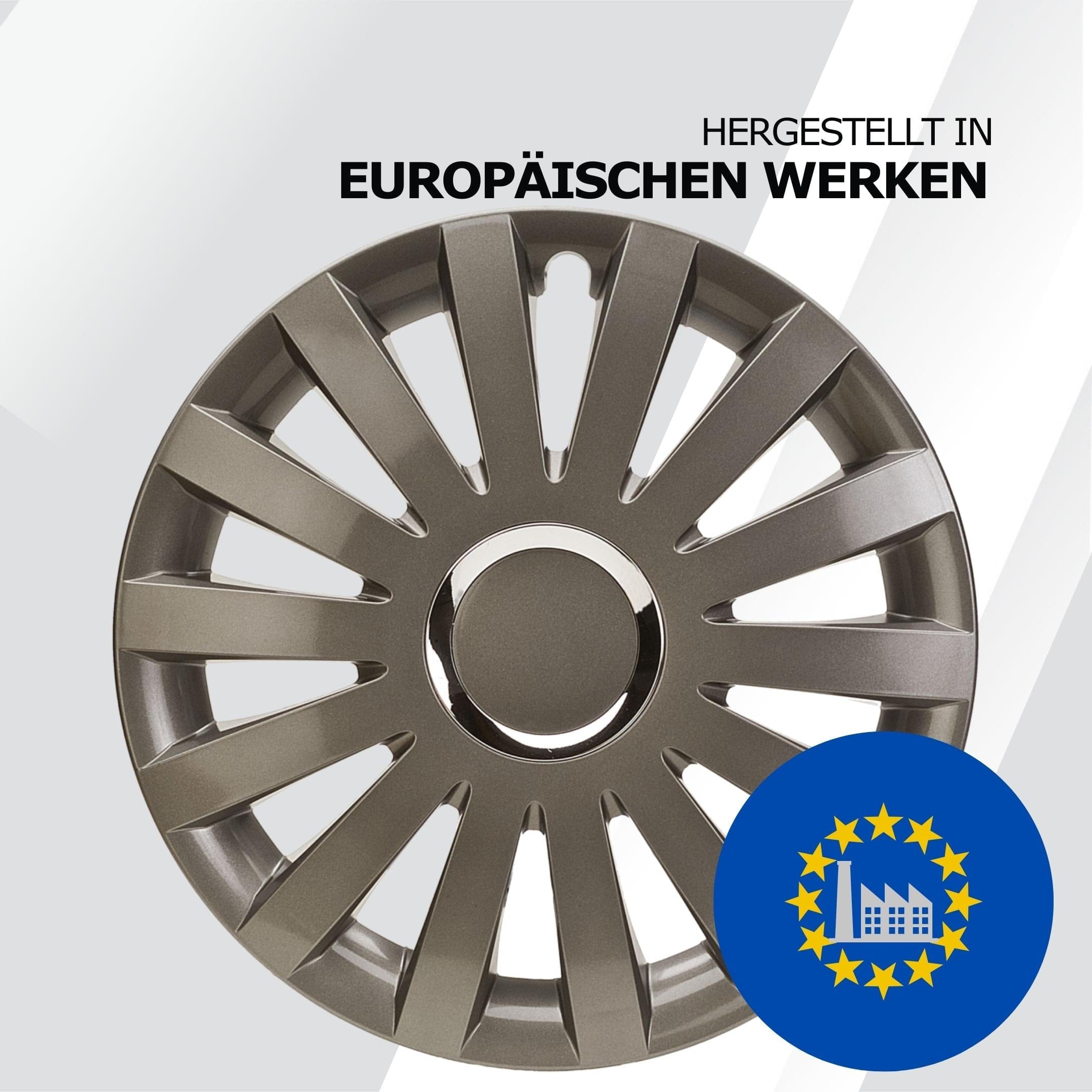 Radkappen silber-schwarz-grau-weiss - 4 Stück Sail Radzierblenden für Stahlfelgen 13-16 Zoll Fahrzeuge & Teile KuGlo Auto-Räder-Freizeitzubehör GmbH 13 Zoll Silber