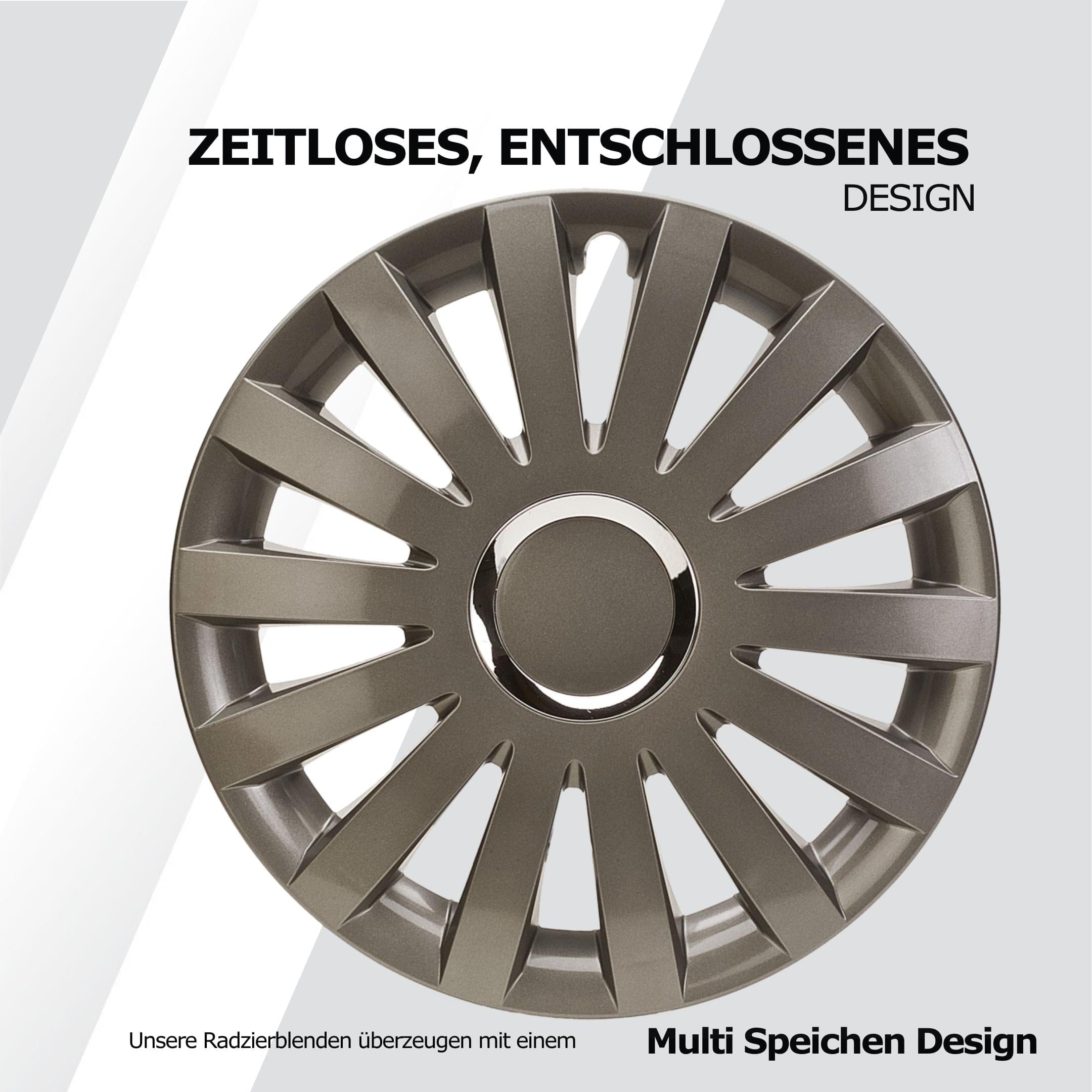 Radkappen silber-schwarz-grau-weiss - 4 Stück Sail Radzierblenden für Stahlfelgen 13-16 Zoll Fahrzeuge & Teile KuGlo Auto-Räder-Freizeitzubehör GmbH 13 Zoll Silber