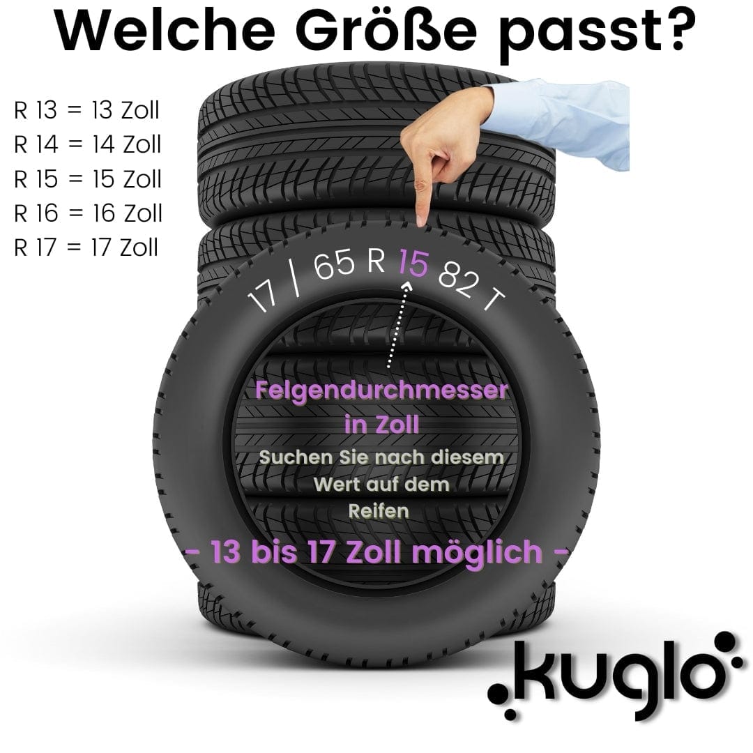 Radkappen silber-schwarz-grau-weiss - 4 Stück Sail Radzierblenden für Stahlfelgen 13-16 Zoll Fahrzeuge & Teile KuGlo Auto-Räder-Freizeitzubehör GmbH 13 Zoll Silber