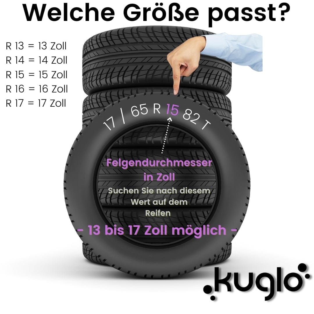 Radkappen silber-schwarz-grau-weiss - 4 Stück Sail Radzierblenden für Stahlfelgen 13-16 Zoll Fahrzeuge & Teile KuGlo Auto-Räder-Freizeitzubehör GmbH 13 Zoll Silber 