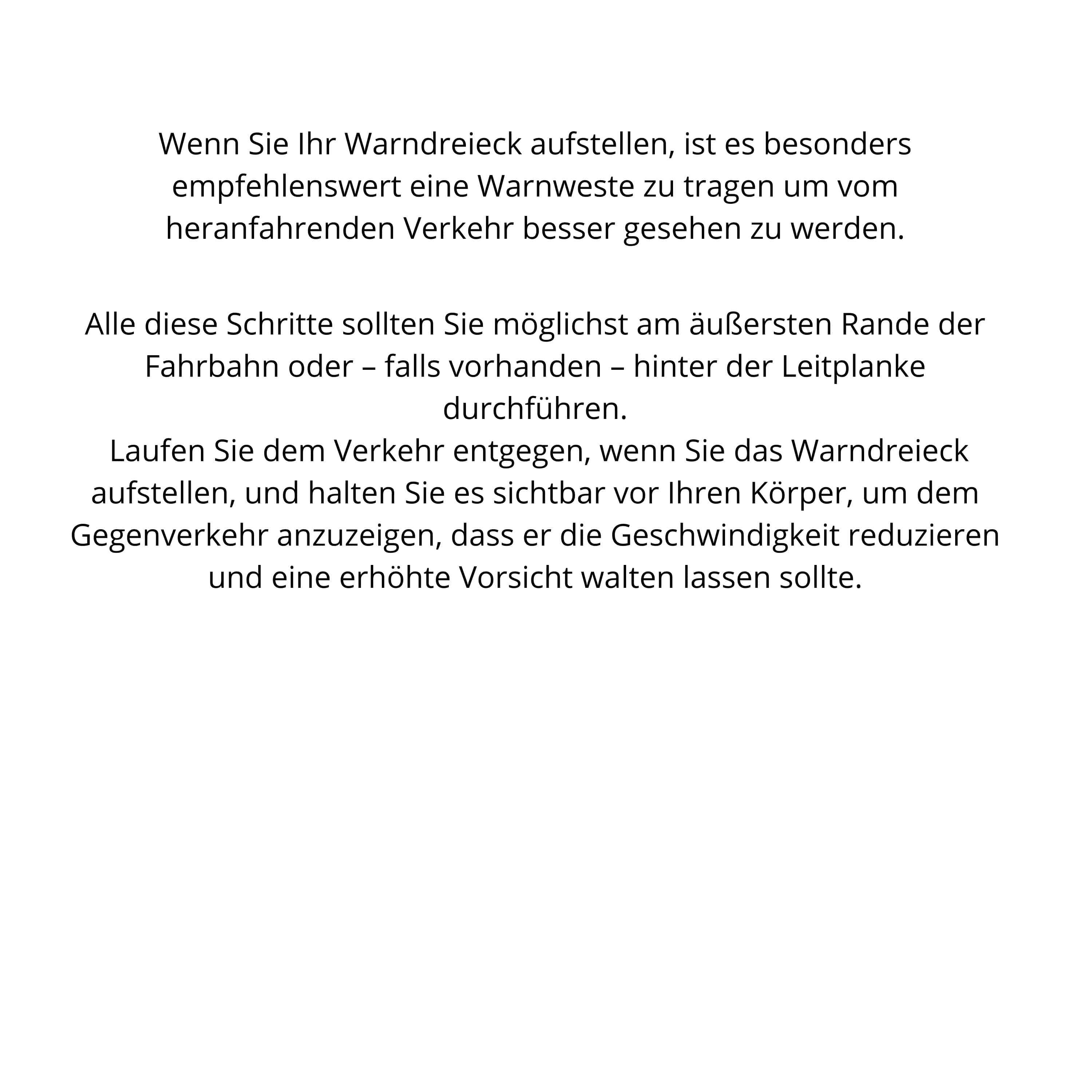 Warndreieck Set mit Warnweste in praktischer Aufbewahrungstasche