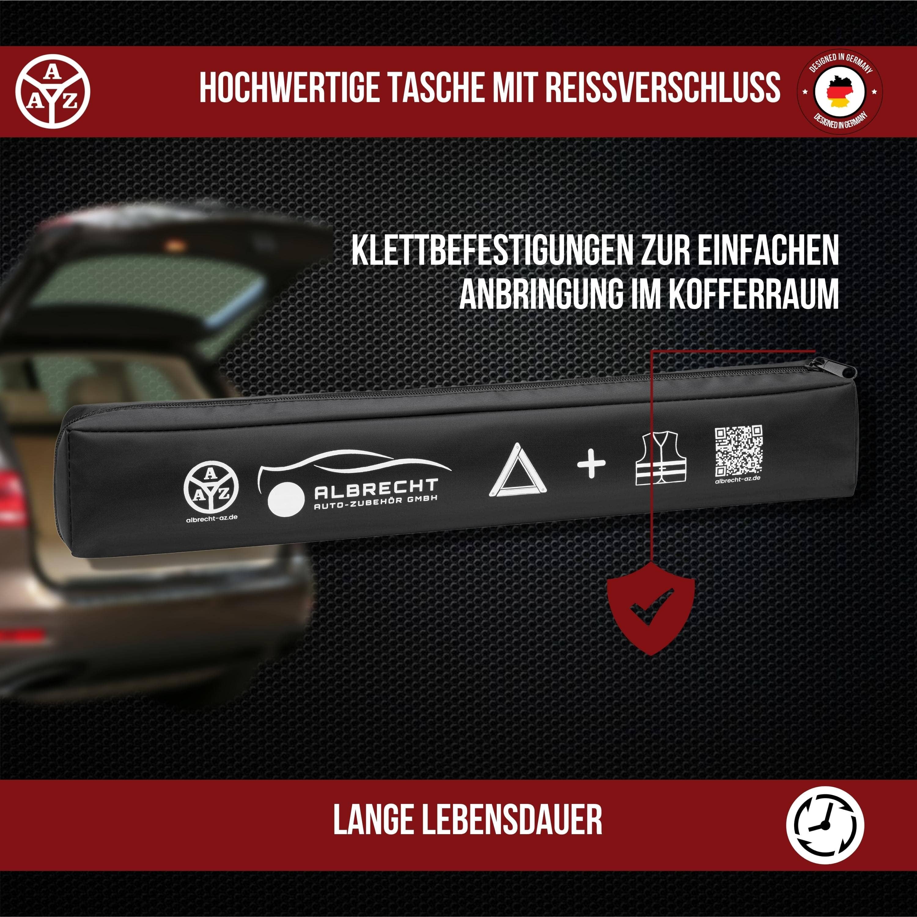 Warndreieck Set mit Warnweste in praktischer Aufbewahrungstasche