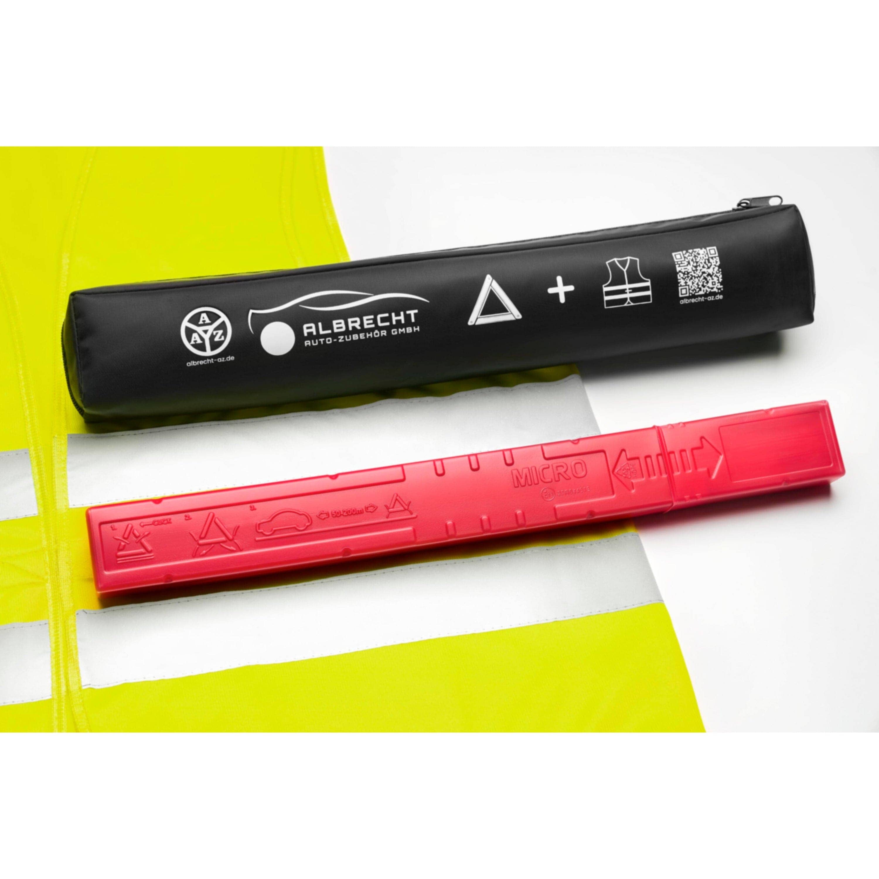 Warndreieck Set mit Warnweste in praktischer Aufbewahrungstasche