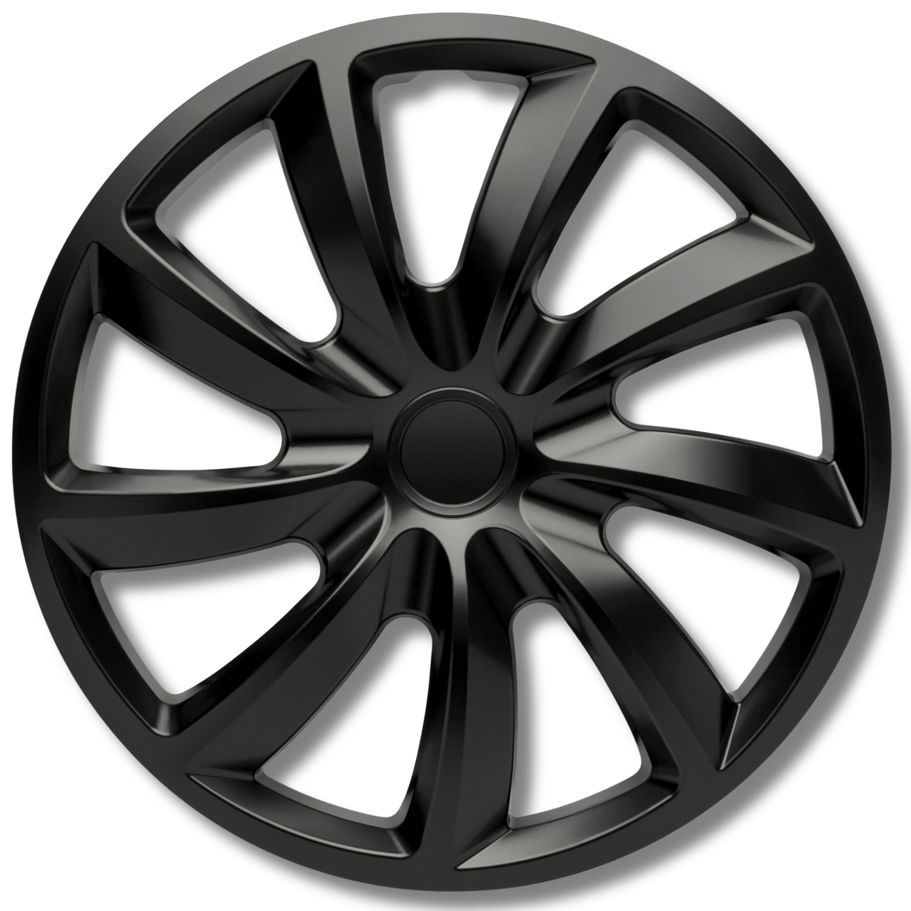 Enjoliveurs argent ou noir - 4 pièces Enjoliveurs Storm pour jantes acier 13-16 pouces