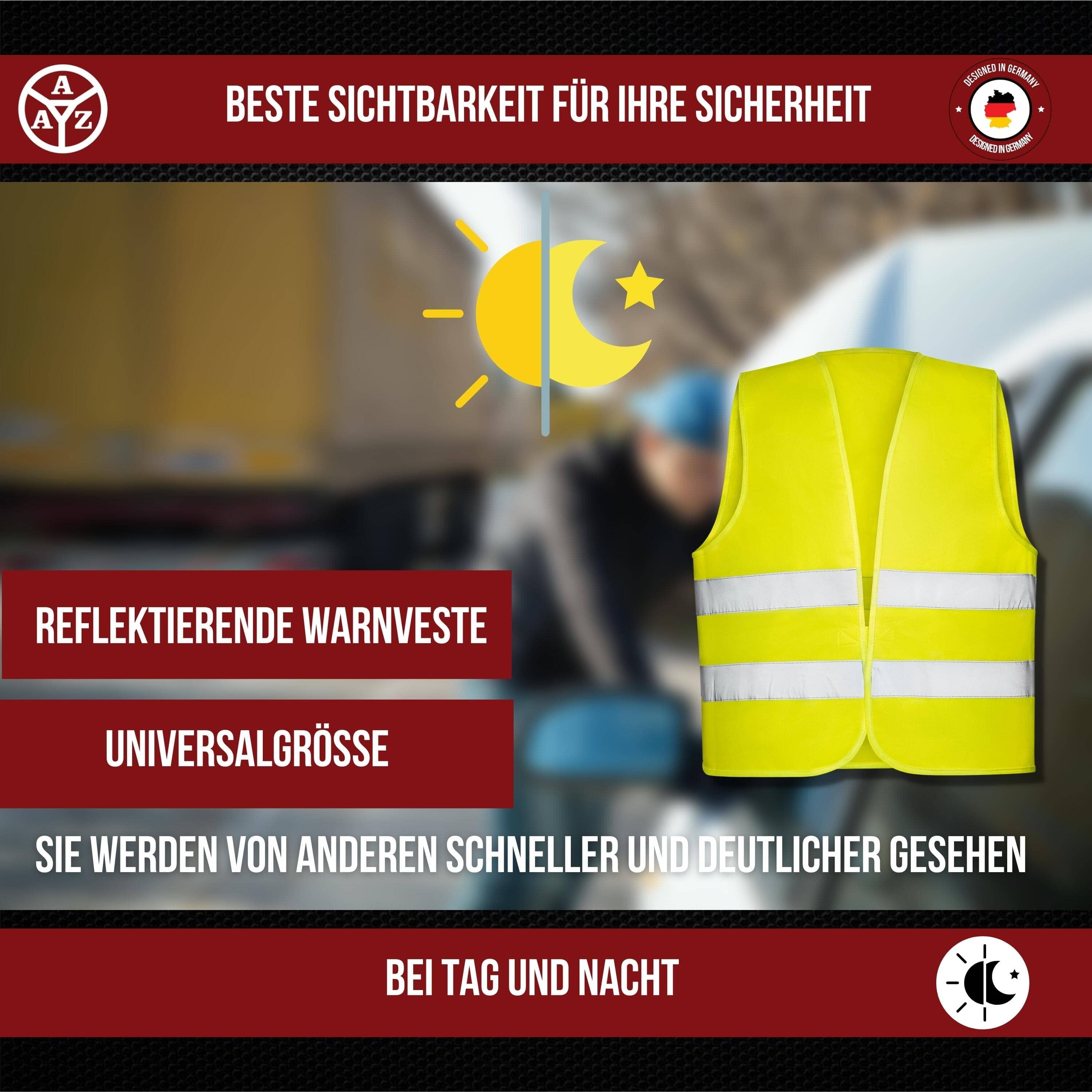 Warndreieck Set mit Warnweste in praktischer Aufbewahrungstasche Fahrzeuge & Teile KuGlo Auto-Räder-Freizeitzubehör GmbH 